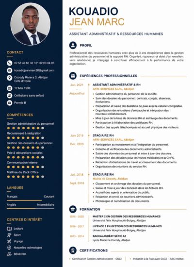 Exemple de CV professionnel après transformation